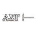 Sterling Silver Rhodium-plated LogoArt Alpha Sigma Tau Sorority Greek Letters Extra Small Post Earrings