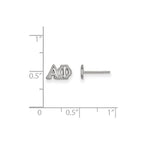Sterling Silver Rhodium-plated LogoArt Alpha Phi Sorority Greek Letters Extra Small Post Earrings