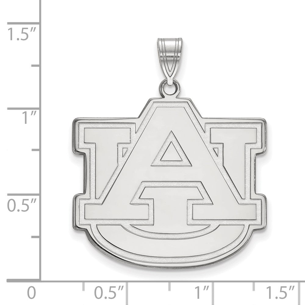 14k White Gold LogoArt Auburn University A-U Extra Large Pendant