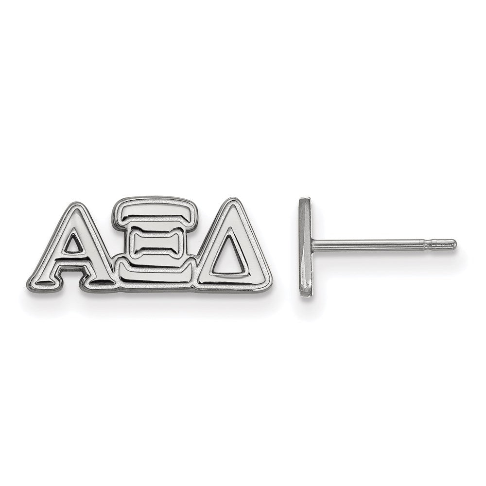 Sterling Silver Rhodium-plated LogoArt Alpha Xi Delta Sorority Greek Letters Extra Small Post Earrings
