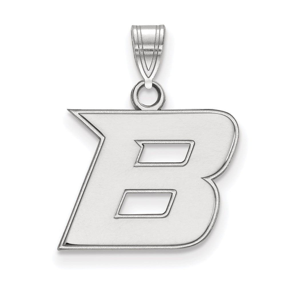 10k White Gold LogoArt Boise State University Letter B Small Pendant