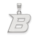 Sterling Silver Rhodium-plated LogoArt Boise State University Letter B Small Pendant