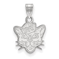 Sterling Silver Rhodium-plated LogoArt Brigham Young University Cougar Small Pendant