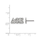 Sterling Silver Rhodium-plated LogoArt Delta Phi Epsilon Sorority Greek Letters Extra Small Post Earrings