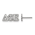 Sterling Silver Rhodium-plated LogoArt Delta Phi Epsilon Sorority Greek Letters Extra Small Post Earrings