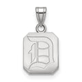14k White Gold LogoArt Duquesne University Letter D Small Pendant