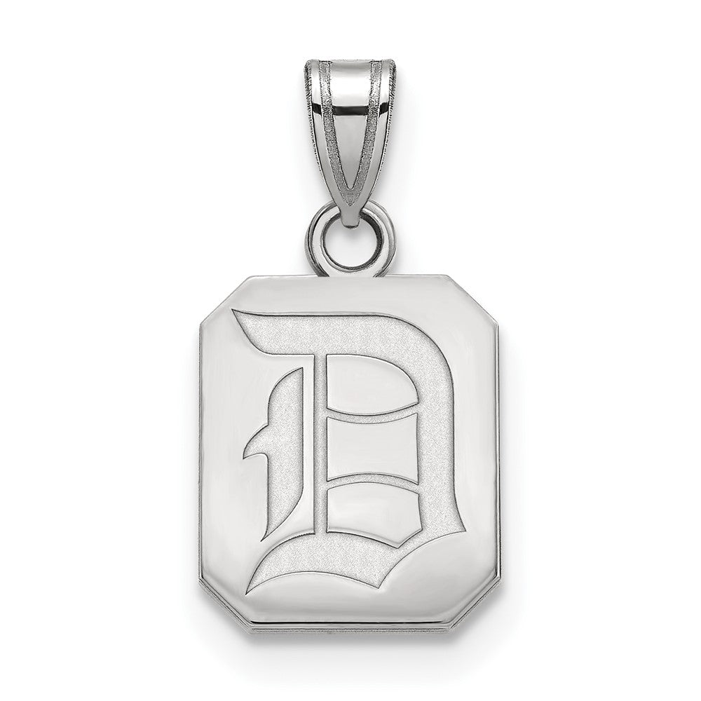 14k White Gold LogoArt Duquesne University Letter D Small Pendant