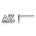 Sterling Silver Rhodium-plated LogoArt Delta Zeta Sorority Greek Letters Extra Small Post Earrings