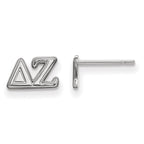 Sterling Silver Rhodium-plated LogoArt Delta Zeta Sorority Greek Letters Extra Small Post Earrings
