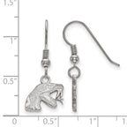 Sterling Silver Rhodium-plated LogoArt Florida A and M University Rattler Extra Small Dangle Wire Earrings