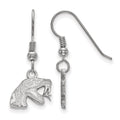 Sterling Silver Rhodium-plated LogoArt Florida A and M University Rattler Extra Small Dangle Wire Earrings