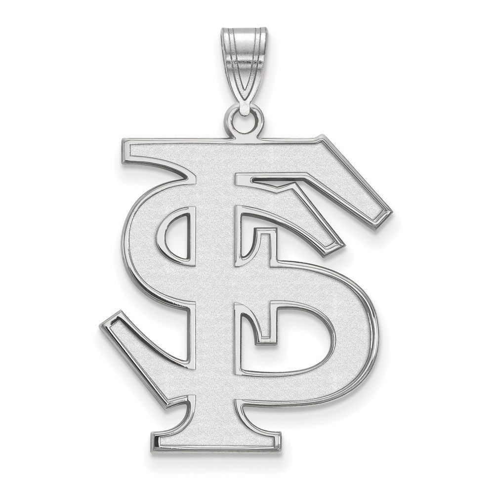 14k White Gold LogoArt Florida State University F-S Extra Large Pendant