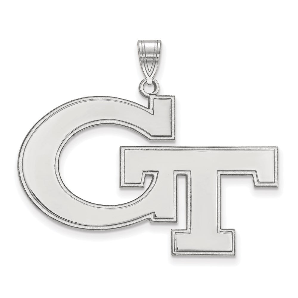 10k White Gold LogoArt Georgia Institute of Technology G-T Extra Large Pendant