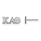 Sterling Silver Rhodium-plated LogoArt Kappa Alpha Theta Sorority Greek Letters Extra Small Post Earrings