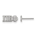 Sterling Silver Rhodium-plated LogoArt Pi Beta Phi Sorority Greek Letters Extra Small Post Earrings