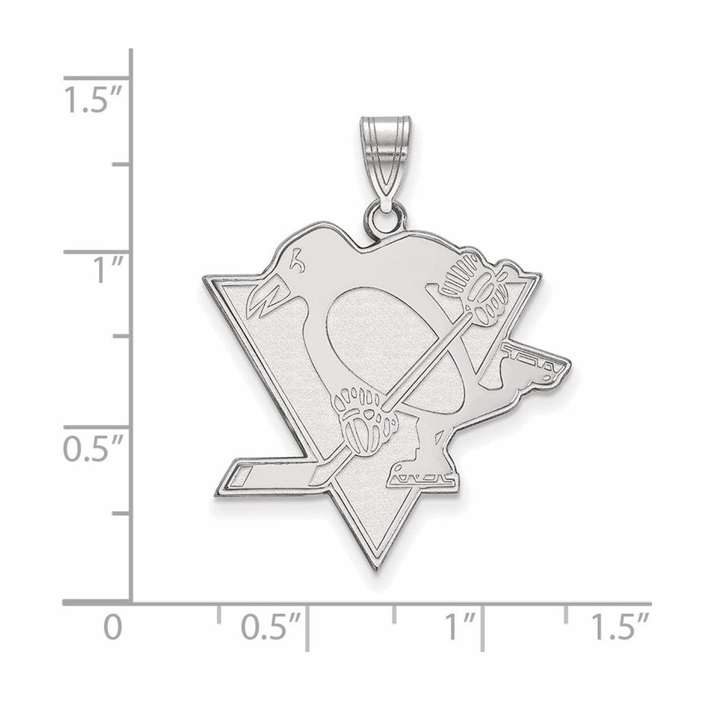 10k White Gold Pittsburgh Penguins Extra Large Pendant