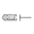 Sterling Silver Rhodium-plated LogoArt Phi Sigma Sigma Sorority Greek Letters Extra Small Post Earrings