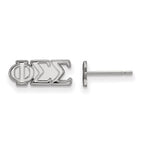 Sterling Silver Rhodium-plated LogoArt Phi Sigma Sigma Sorority Greek Letters Extra Small Post Earrings