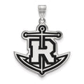 Sterling Silver Rhodium-plated LogoArt Rollins College Anchor Extra Large Enameled Pendant