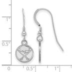 Sterling Silver Rhodium-plated NHL LogoArt Buffalo Sabres Extra Small Dangle Earrings