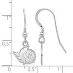 Sterling Silver Rhodium-plated NHL LogoArt Ottawa Senators Extra Small Dangle Wire Earrings