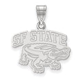 Sterling Silver Rhodium-plated LogoArt San Francisco State University Medium Pendant