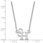 10k White Gold LogoArt Sam Houston State University Small Pendant 18 inch Necklace