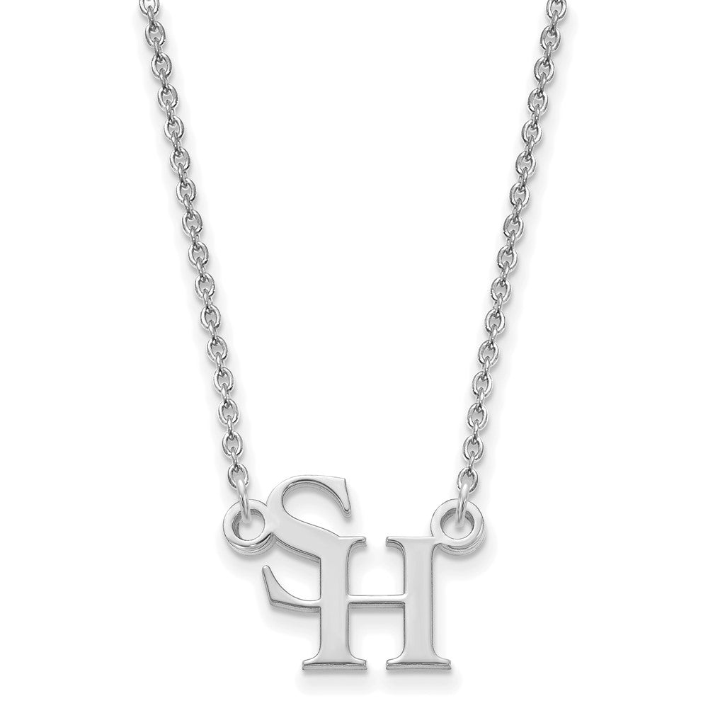 14k White Gold LogoArt Sam Houston State University Small Pendant 18 inch Necklace