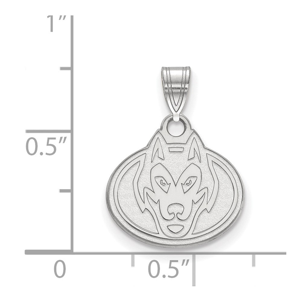 10k White Gold LogoArt St. Cloud State University Husky Small Pendant