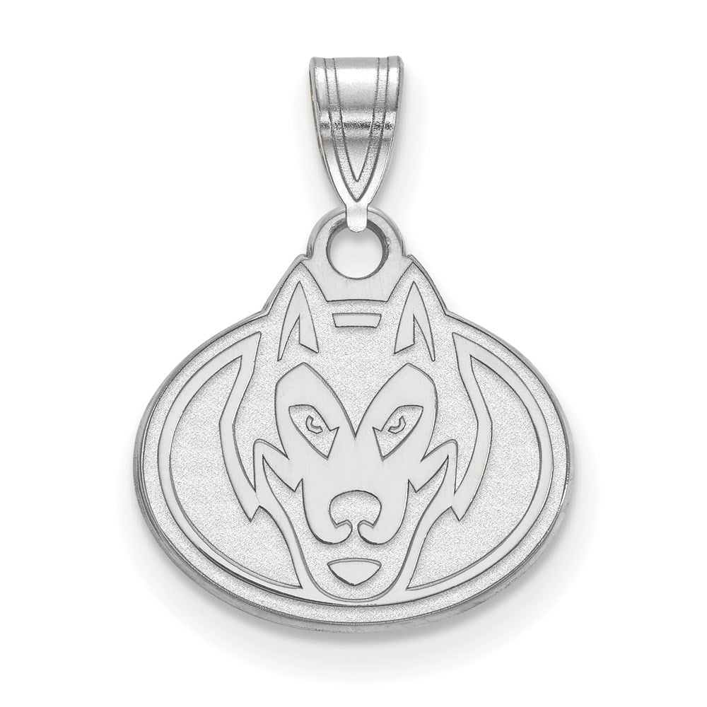 Sterling Silver Rhodium-plated LogoArt St. Cloud State University Husky Small Pendant
