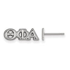 Sterling Silver Rhodium-plated LogoArt Theta Phi Alpha Sorority Greek Letters Extra Small Post Earrings