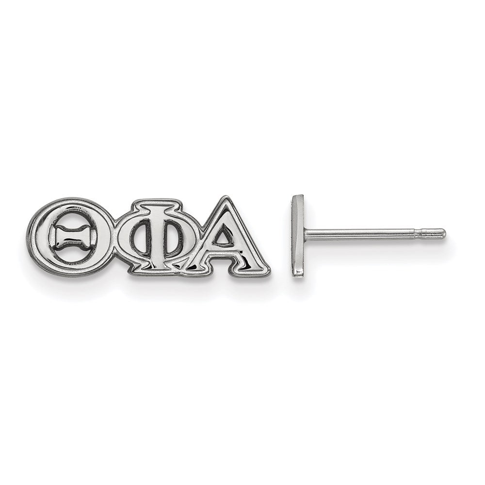Sterling Silver Rhodium-plated LogoArt Theta Phi Alpha Sorority Greek Letters Extra Small Post Earrings