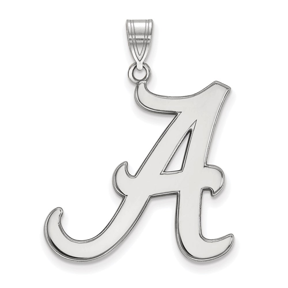 14k White Gold LogoArt University of Alabama Letter A Extra Large Pendant