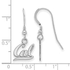Sterling Silver Rhodium-plated LogoArt University of California Berkeley Extra Small Dangle Wire Earrings