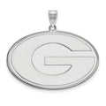 10k White Gold LogoArt University of Georgia Letter G Extra Large Pendant