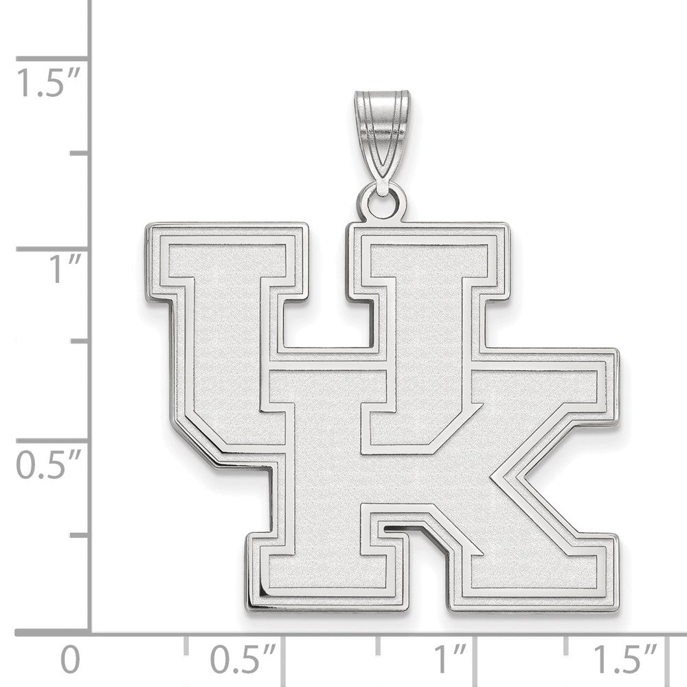 14k White Gold LogoArt University of Kentucky U-K Extra Large Pendant