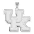14k White Gold LogoArt University of Kentucky U-K Extra Large Pendant