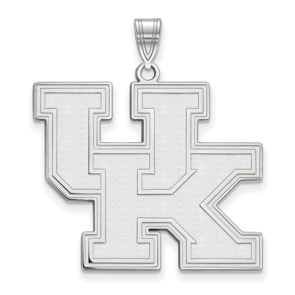 10k White Gold LogoArt University of Kentucky U-K Extra Large Pendant