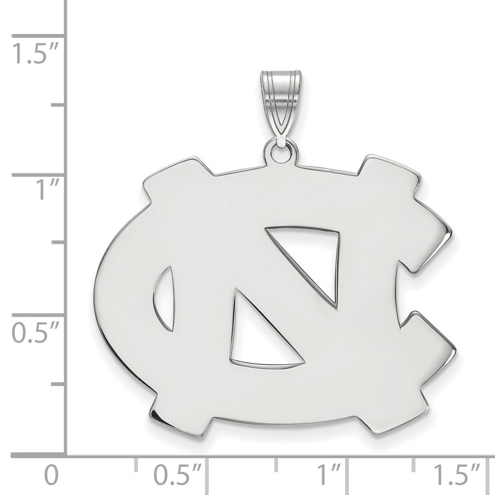 14k White Gold LogoArt University of North Carolina N-C Extra Large Pendant