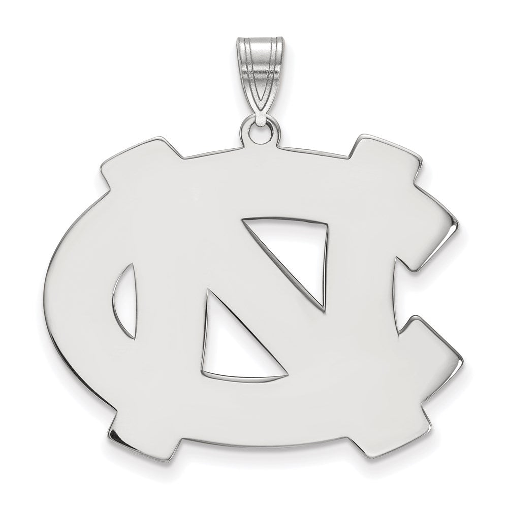 10k White Gold LogoArt University of North Carolina N-C Extra Large Pendant