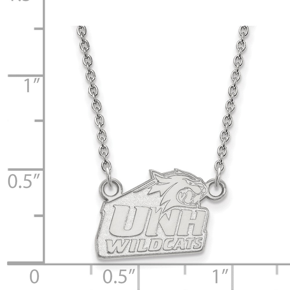 14k White Gold LogoArt University of New Hampshire Small Pendant 18 inch Necklace