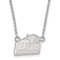 Sterling Silver Rhodium-plated LogoArt University of New Hampshire Small Pendant 18 inch Necklace