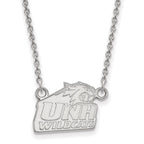 10k White Gold LogoArt University of New Hampshire Small Pendant 18 inch Necklace