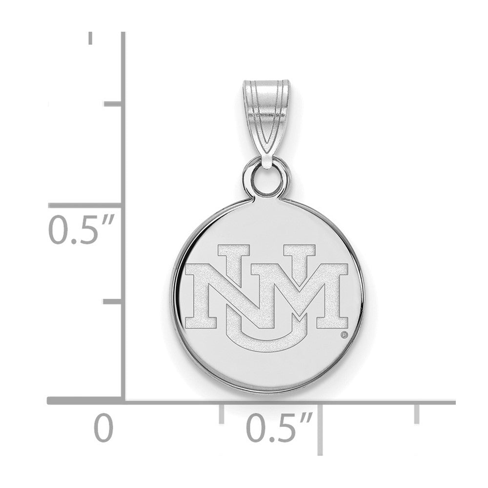 14k White Gold LogoArt University of New Mexico Small Pendant