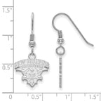 Sterling Silver Rhodium-plated LogoArt University of New Orleans U-N-O Small Dangle Wire Earrings