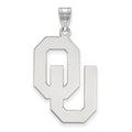 14k White Gold LogoArt University of Oklahoma O-U Extra Large Pendant