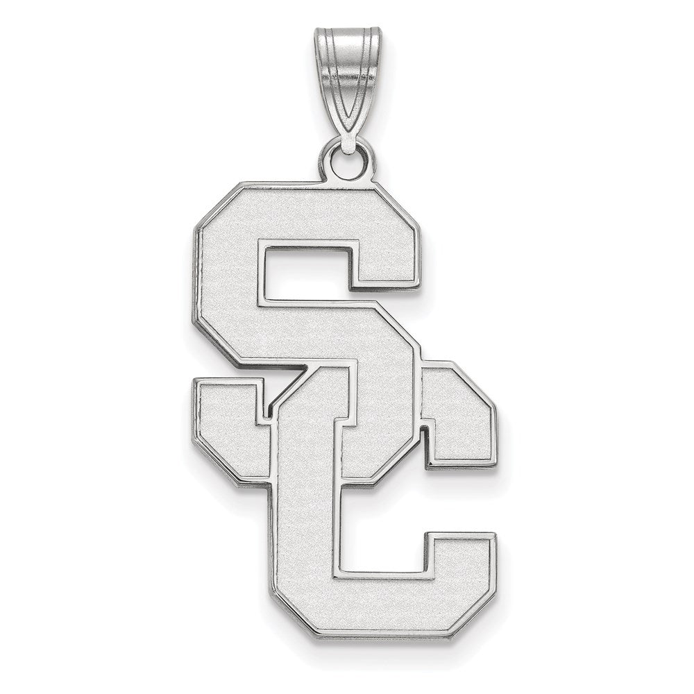 14k White Gold University of Southern California S-C Extra Large Pendant