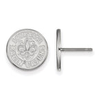 Sterling Silver Rhodium-plated LogoArt University of Louisiana at Lafayette Small Post Earrings