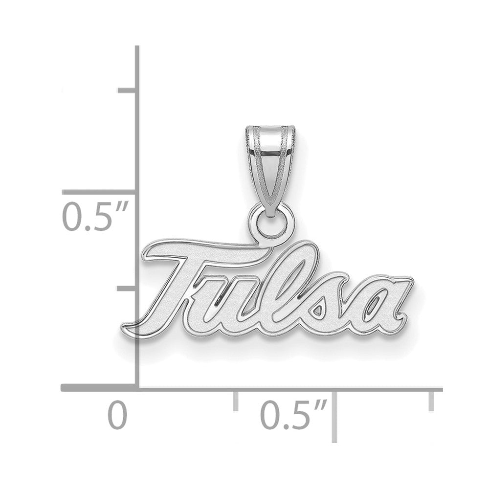 14k White Gold LogoArt University of Tulsa T-U Small Pendant