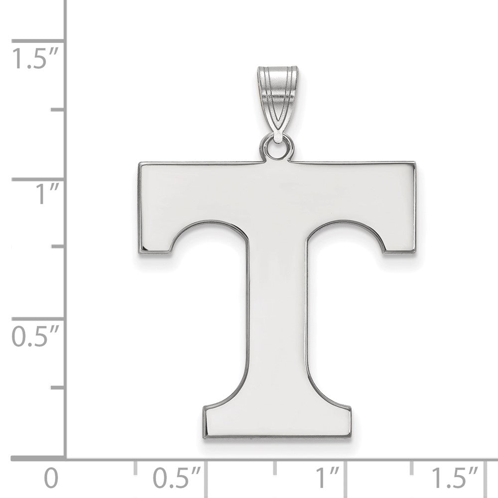 10k White Gold LogoArt University of Tennessee Letter T Extra Large Pendant